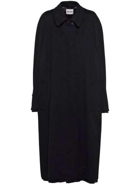 Miu Miu single-breasted mid-length coat - Black - zdjęcie produktu nr 1
