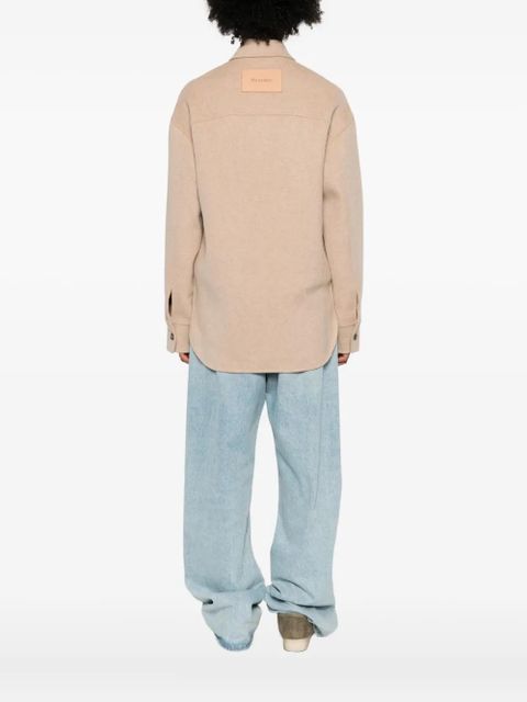 JW Anderson buttoned patch-pocket jacket - Neutrals - zdjęcie produktu nr 2