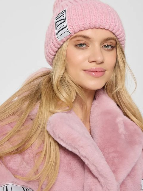 Bizuu czapka z dodatkiem wełny LORRO kolor różowy LORRO RÓŻOWY - zdjęcie produktu nr 1