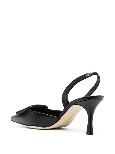 Manolo Blahnik buckle-detail slingback pumps - Black