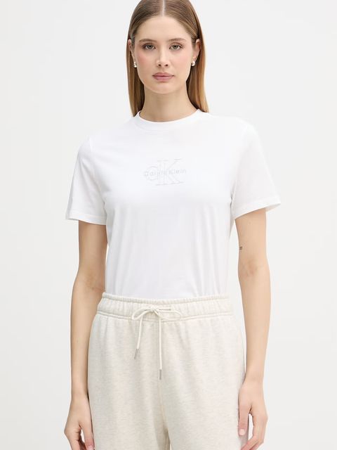 Calvin Klein Jeans t-shirt damski bawełniany - zdjęcie produktu nr 2