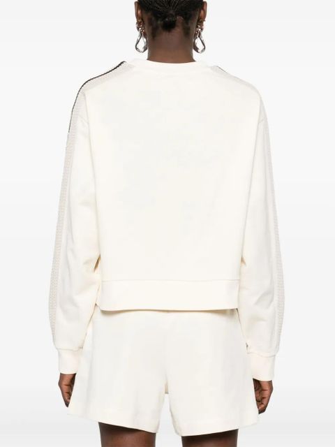 Moncler knitted-trim sweatshirt - Neutrals