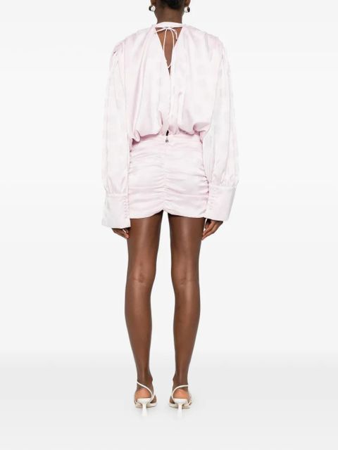 ROTATE BIRGER CHRISTENSEN floral-jacquard mini dress - Pink