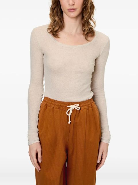 American Vintage Massachusetts long-sleeves T-shirt - Neutrals