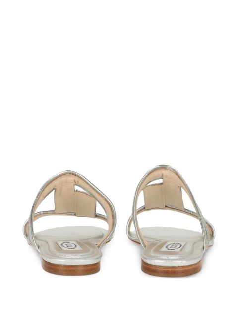 Tod's cushioned leather sandals - Silver