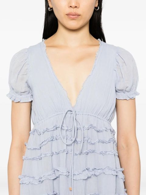 Free People leaf-embroideried dress - Blue - zdjęcie produktu nr 2