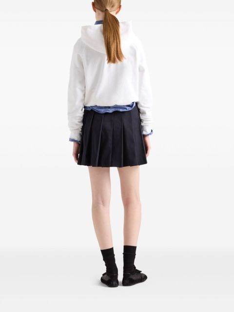 Prada logo-print hoodie - White