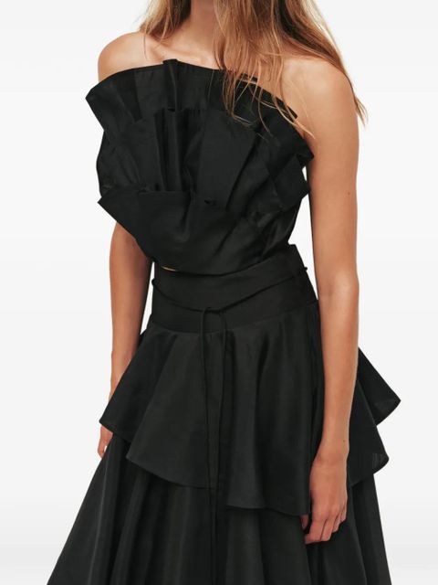 Aje Selestia ruffled top - Black