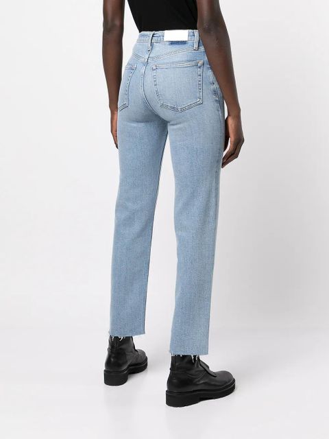 RE/DONE Stove Pipe high-rise straight jeans - Blue