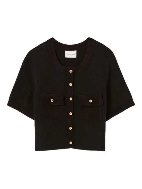 Claudie Pierlot ribbed-knit button cardigan - Black - zdjęcie produktu nr 1