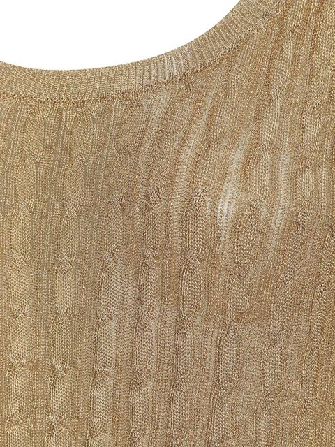 Prada metallic knitted mini dress - Gold