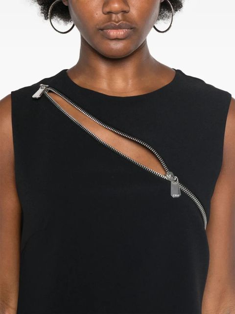 PINKO asymmetric-zip mini dress - Black