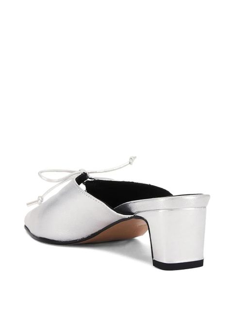 ALOHAS Amar tie-detail mules - Silver