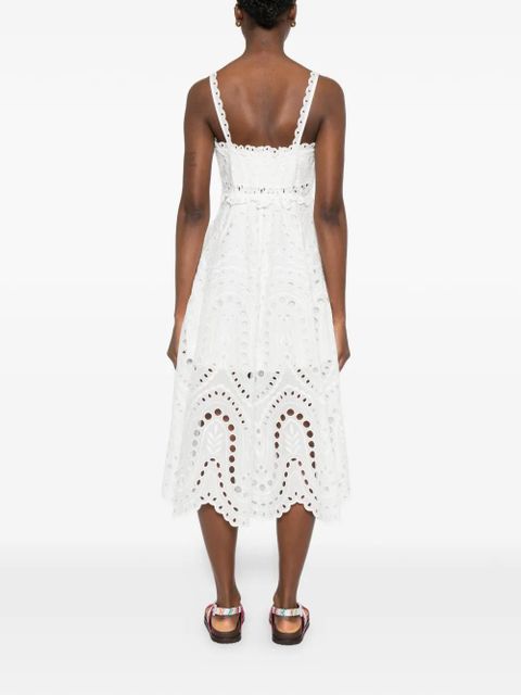 Charo Ruiz Ibiza Glimmer lace-detail midi dress - White