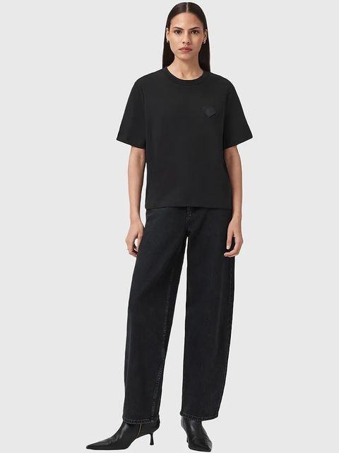 AllSaints t-shirt bawełniany damski kolor czarny W205JC