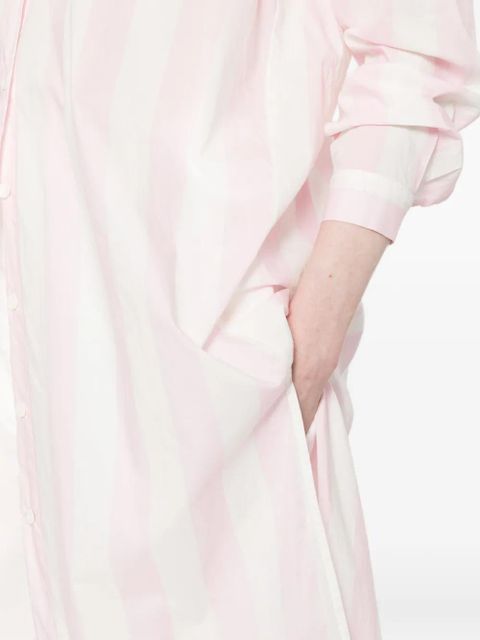 MC2 Saint Barth Adeline striped shirt midi dress - Pink