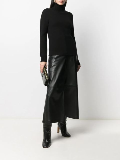 Rabanne roll-neck merino wool jumper - Black - zdjęcie produktu nr 2