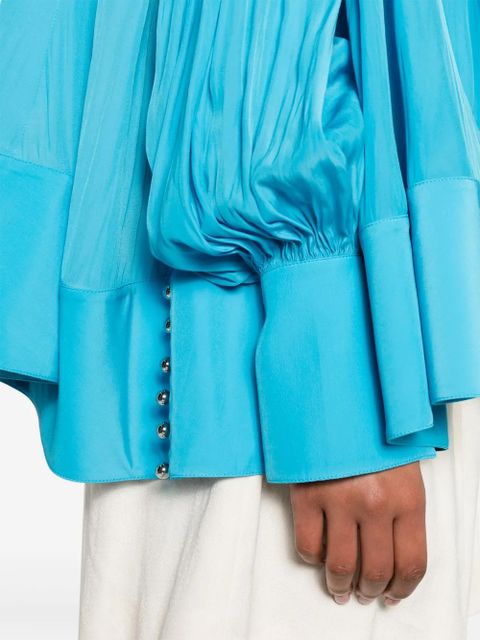 Lanvin gathered drop-shoulder kaftan - Blue