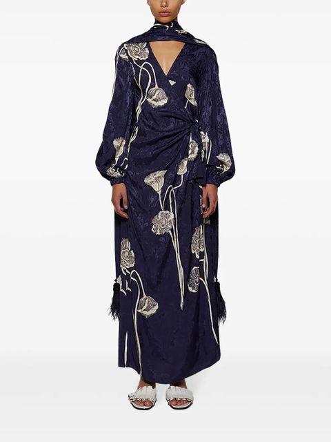 Johanna Ortiz Spiritual Connections wrap dress - Blue
