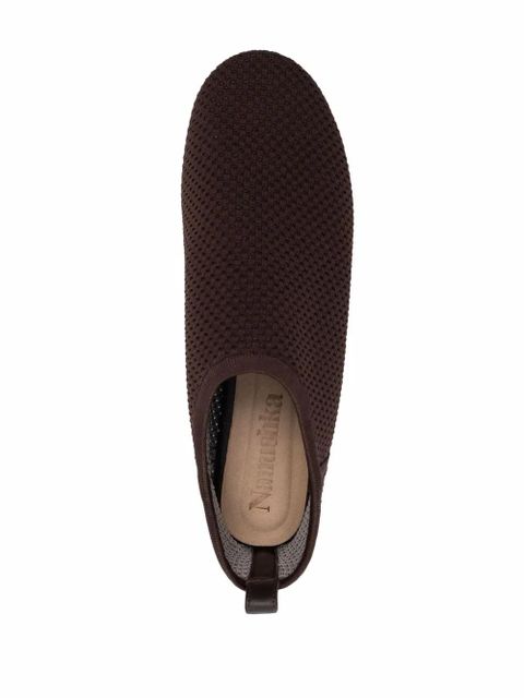 Nanushka mesh-knit loafers - Brown