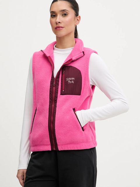 Banana Moon kamizelka polarowa Hillside damska kolor różowy gładka SPRY.HILLSIDE - zdjęcie produktu nr 1