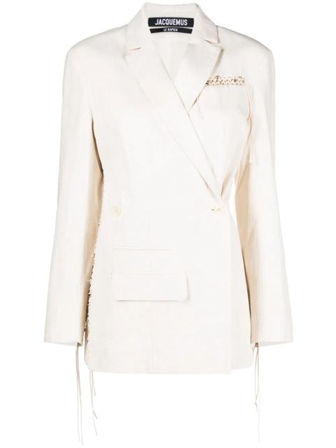 Jacquemus La Veste Tibau Brodée blazer - Neutrals - zdjęcie produktu nr 1