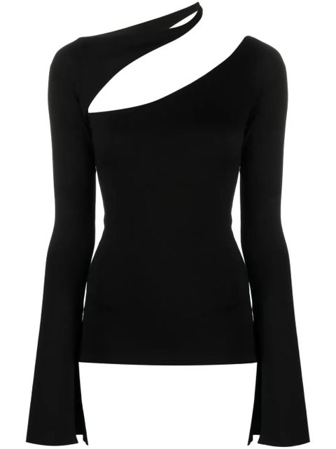 MANURÍ Sandy cut out-detail blouse - Black - zdjęcie produktu nr 1