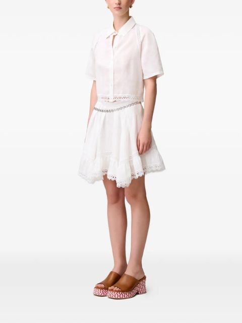 Claudie Pierlot lace-trim shirt - White