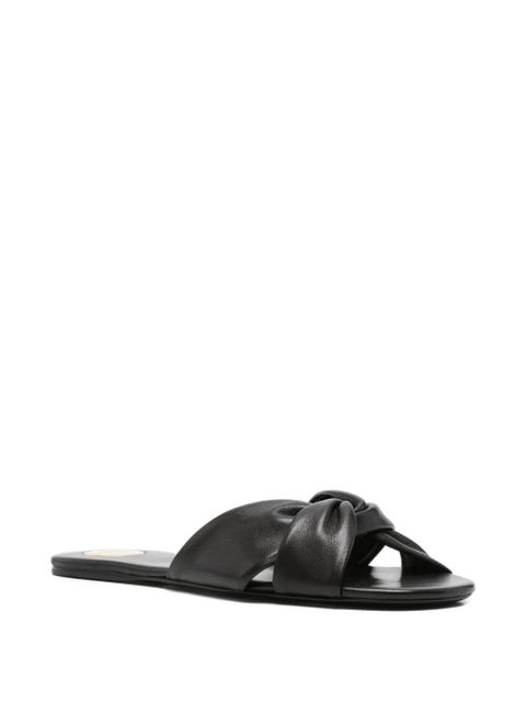 Saint Laurent twisted leather sandals - Black - zdjęcie produktu nr 2