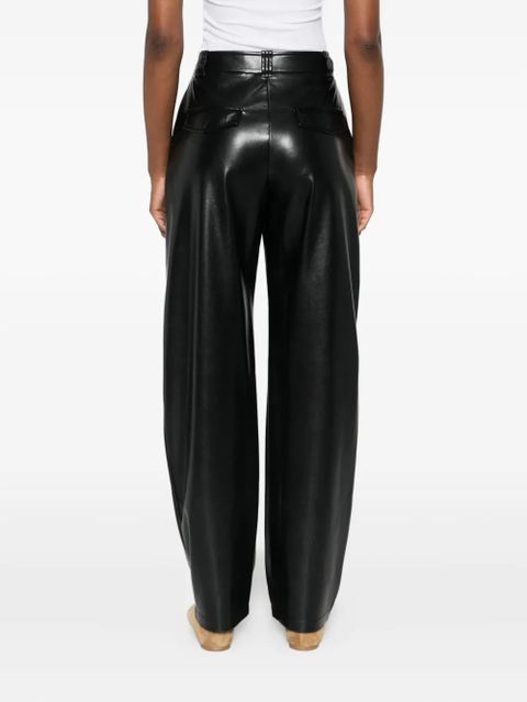 PINKO leather-effect trousers - Black