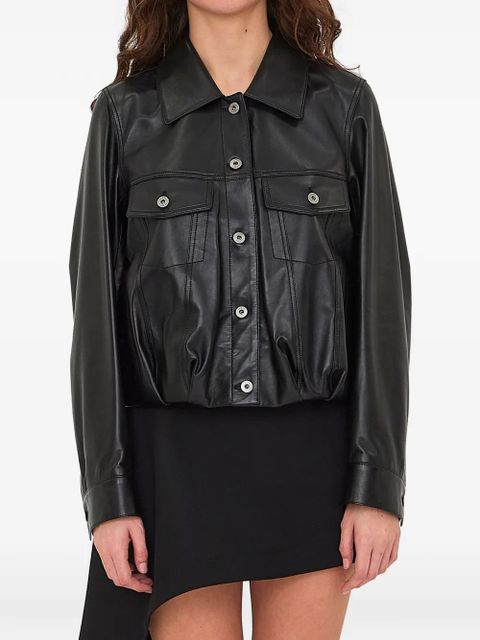LOEWE button-up cropped jacket - Black - zdjęcie produktu nr 1