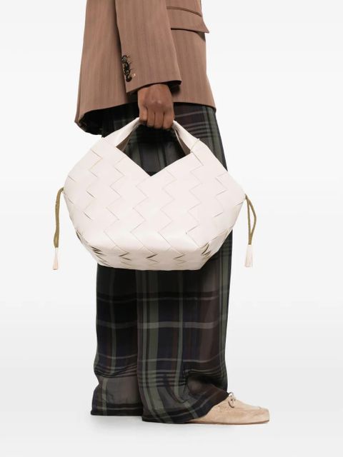 DRAGON DIFFUSION woven botteghe tote bag - Neutrals - zdjęcie produktu nr 2