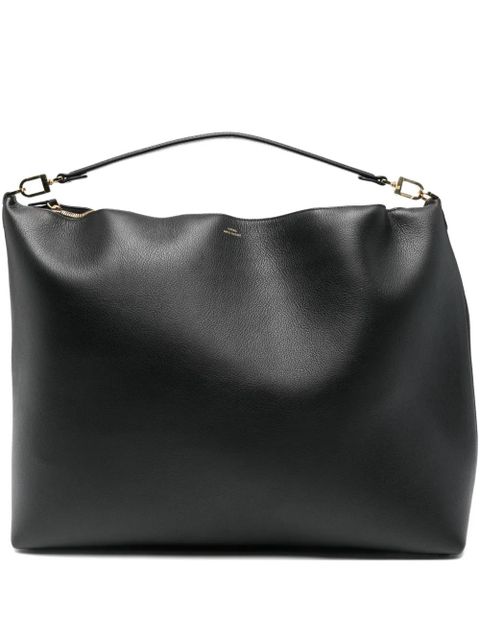 TOTEME bevel leather shoulder bag - Black