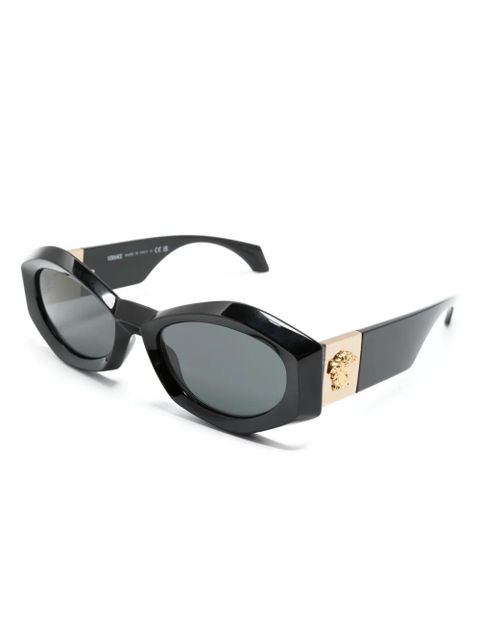 Versace Eyewear Medusa plaque irregular-frame sunglasses - Black - zdjęcie produktu nr 2