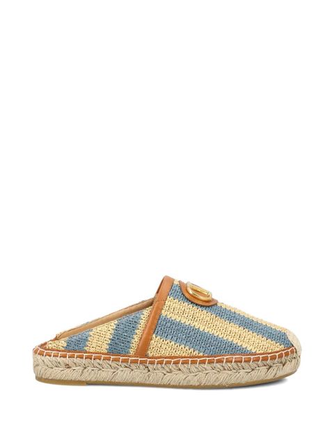 Valentino Garavani logo striped espadrilles - Blue - zdjęcie produktu nr 1
