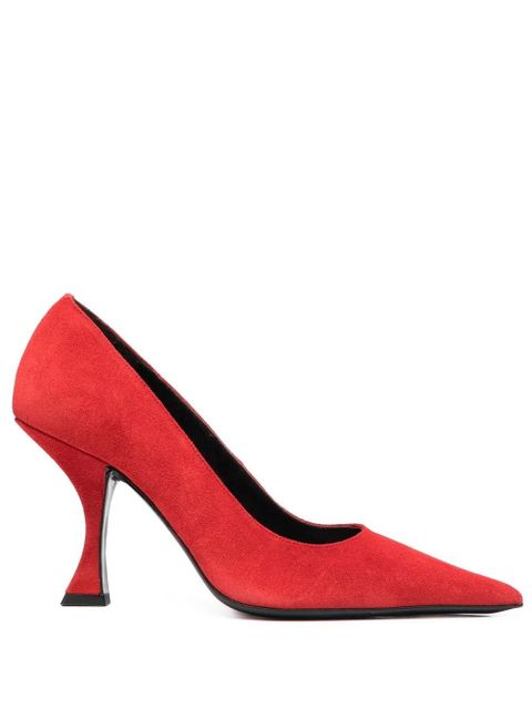 BY FAR 95mm Viva pointed-toe pumps - Red - zdjęcie produktu nr 1