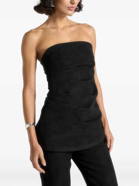 Manière De Voir Laurena tacked-detail bandeau top - Black