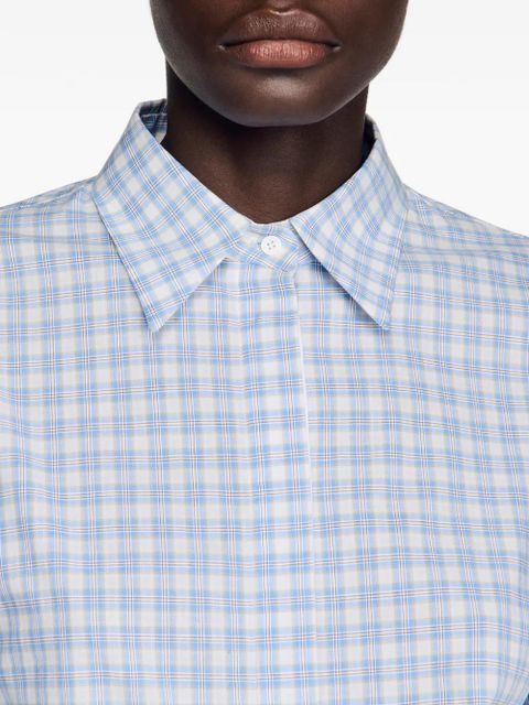 SANDRO check-pattern shirt - Blue