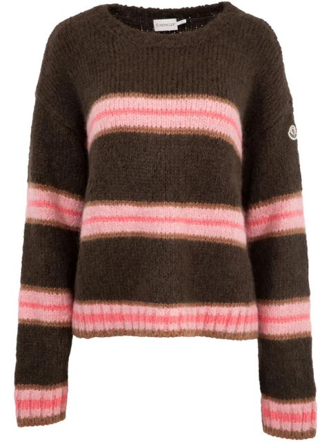 Moncler striped jumper - Brown
