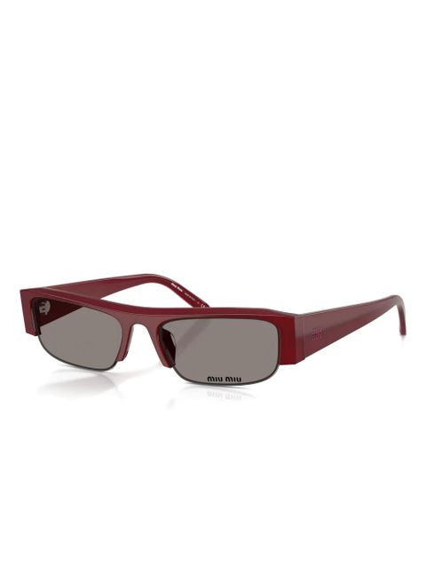 Miu Miu Eyewear Vedete rectangle-frame sunglasses - Red - zdjęcie produktu nr 2