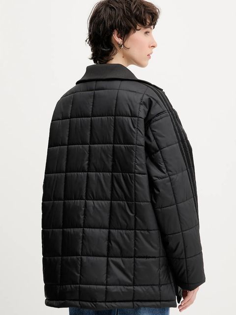 adidas Originals kurtka Quilted Jkt kolor czarny przejściowa oversize JX8825