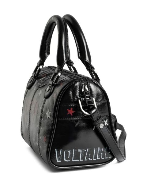 Zadig&Voltaire star-print leather clutch bag - Black