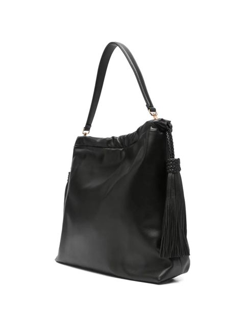 ETRO large Kalispera tassel-detail leather shoulder bag - Black