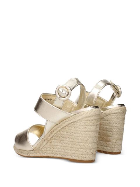 Prada leather wedge sandals - Gold