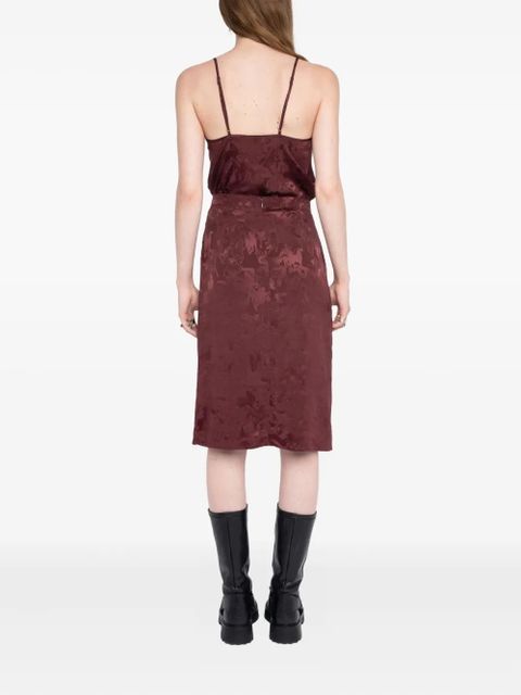 Zadig&Voltaire floral-lace horse-motif skirt - Red