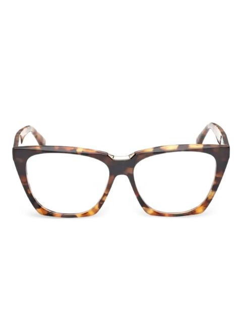 Max Mara Eyewear tortoiseshell geometric glasses - Brown - zdjęcie produktu nr 1