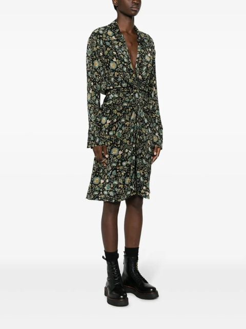 Zadig&Voltaire Rozo floral-print silk dress - Black