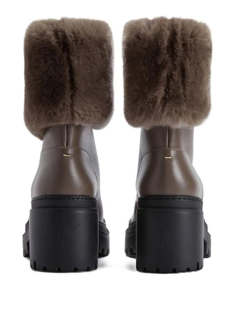 Giuseppe Zanotti MAIRI fur-cuff boots - Brown
