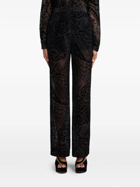 ETRO velvet floral trousers - Black - zdjęcie produktu nr 2