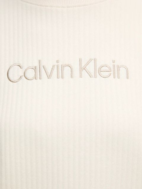 Calvin Klein Underwear bluza damska kolor beżowy z aplikacją LV00QS7541